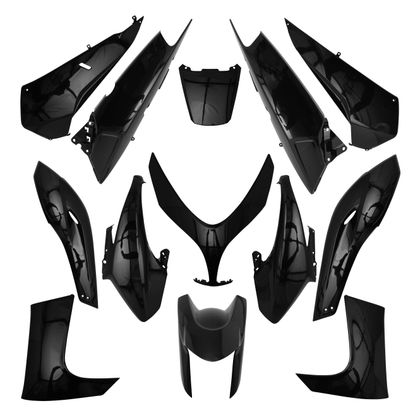Kit carénage P2R noir brillant (13 pièces) - Noir