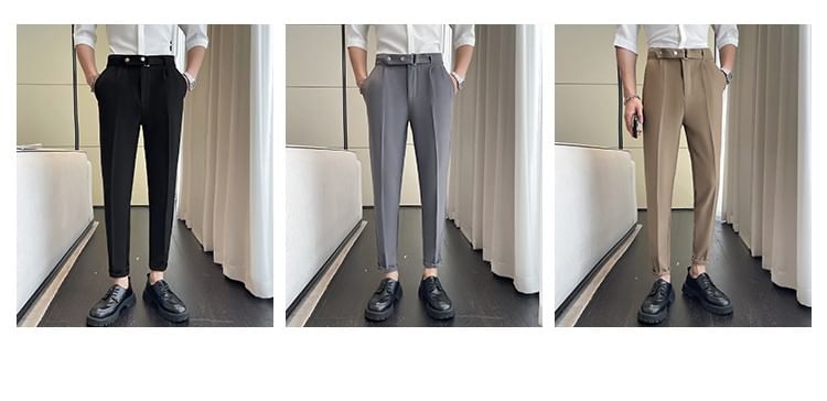 Andrei - Hoge taille taps toelopende pantalon