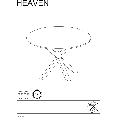 Heaven spisebord - hvid