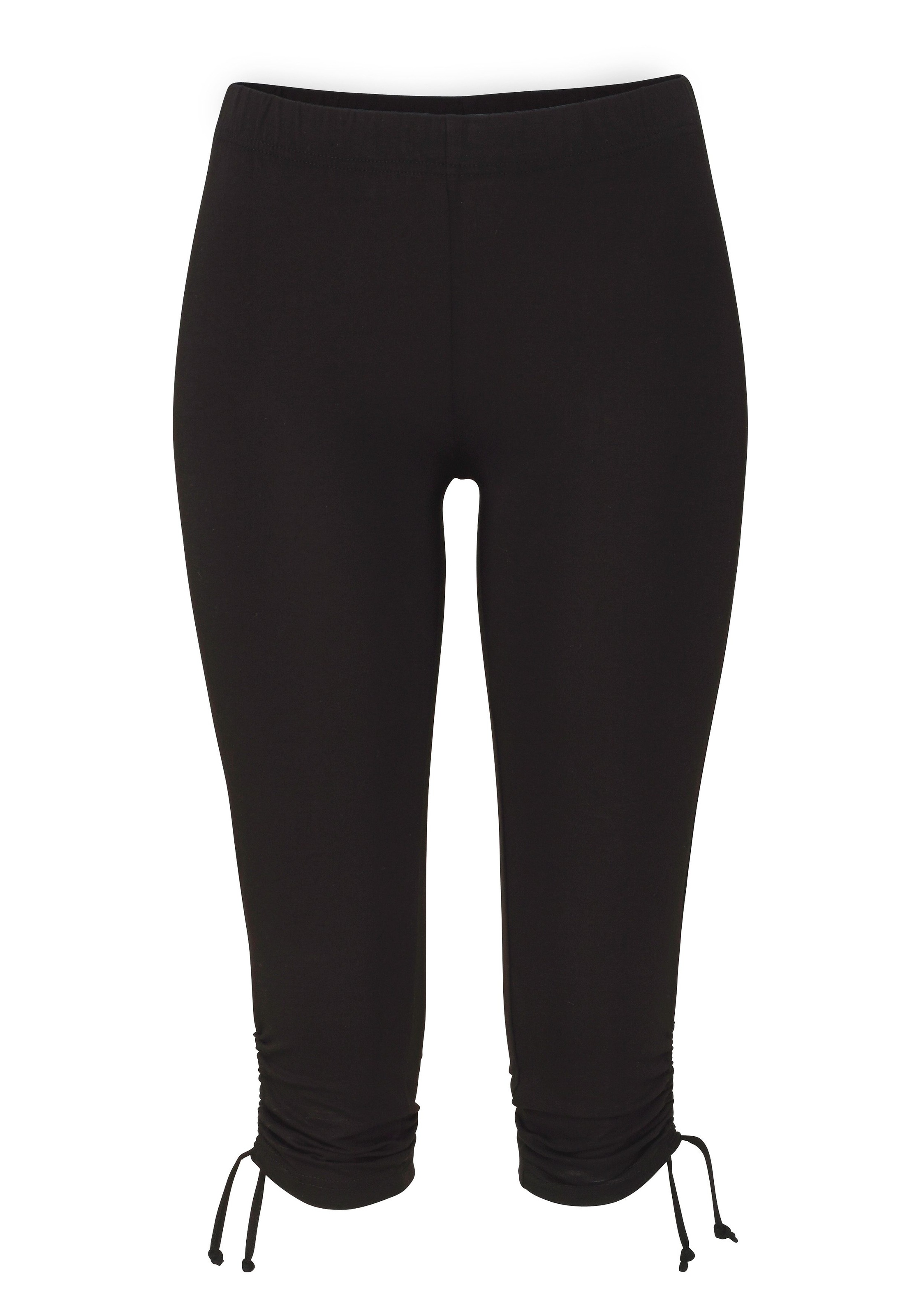 Beachtime Caprileggings  mit Raffung, 7/8-Länge, Basic, Stretch