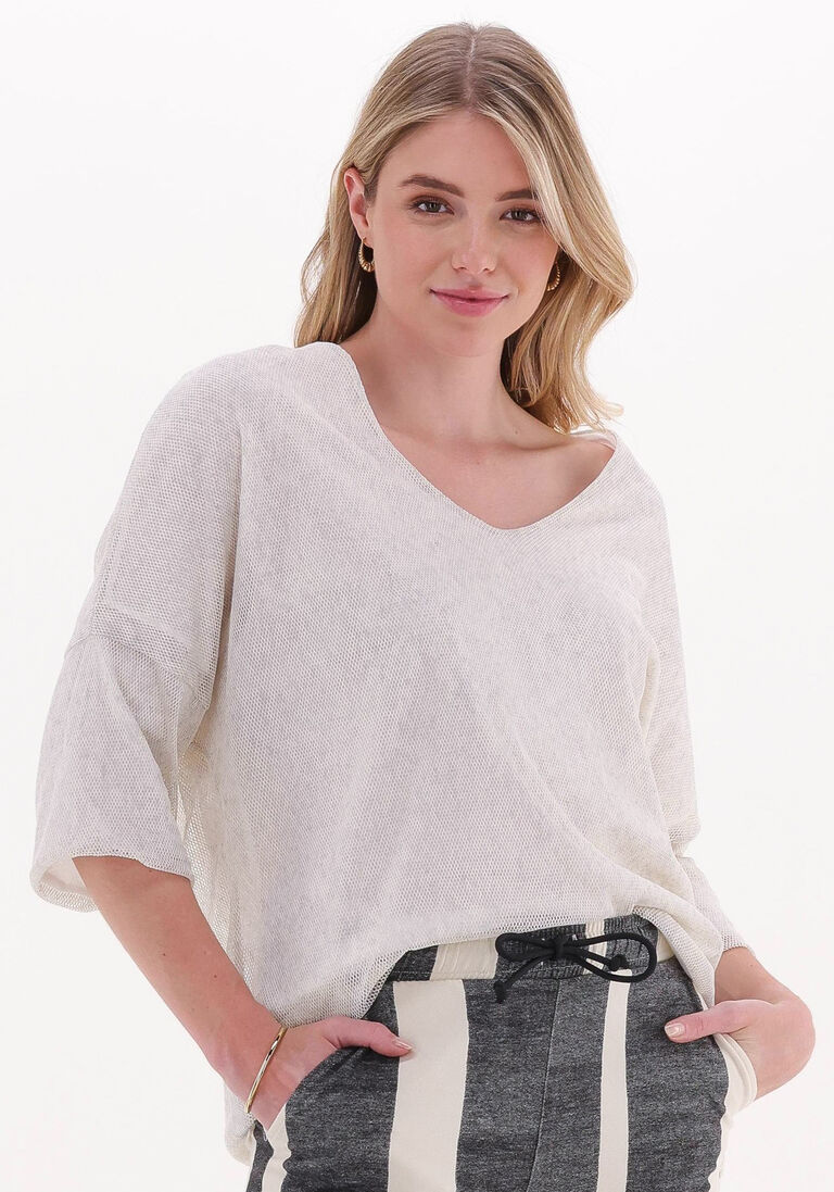 10DAYS creme 10days blouse double jersey v-neck top