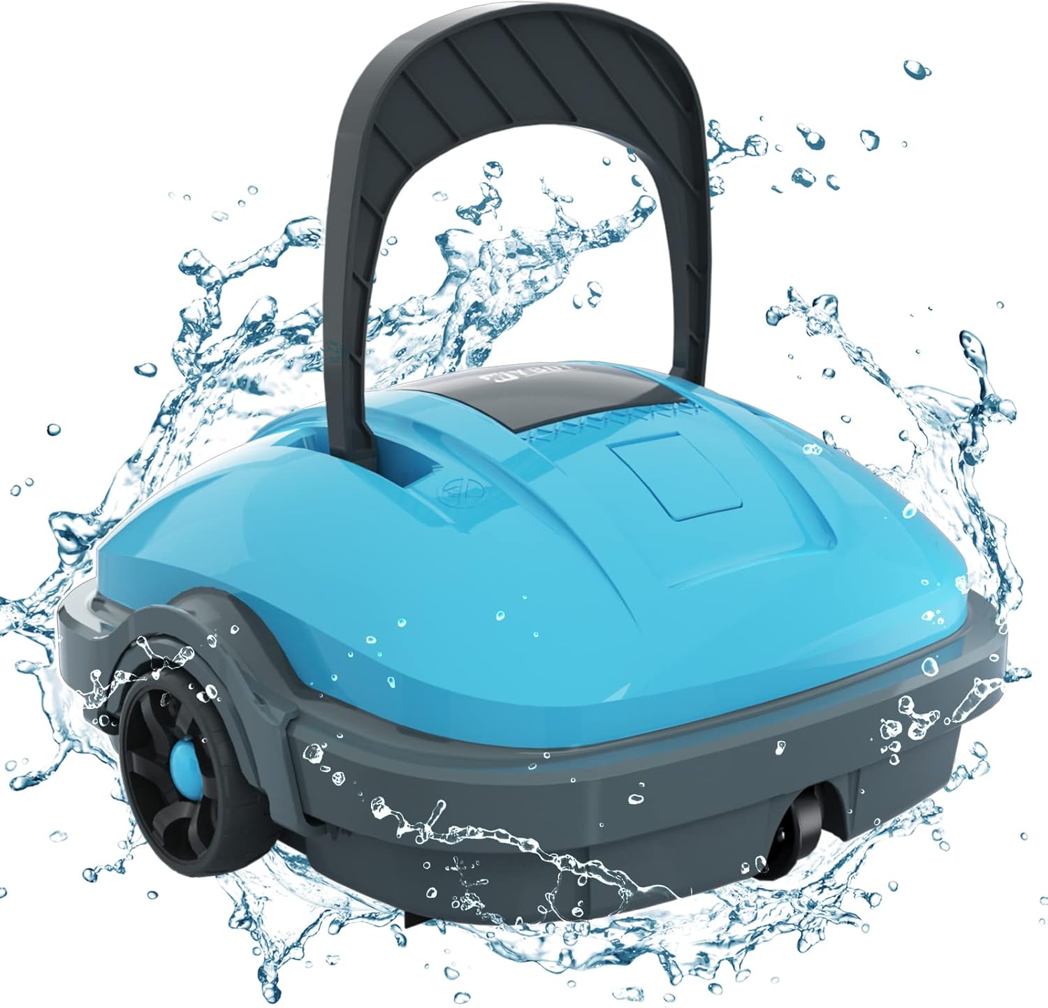 WYBOT Poolroboter, Poolsauger Akku mit Dual-Motor, Selbstparken, Starke Saugkraft, Automatische Poolreiniger für Aufstell-/Einbauschwimmbecken bis 50m² Blau