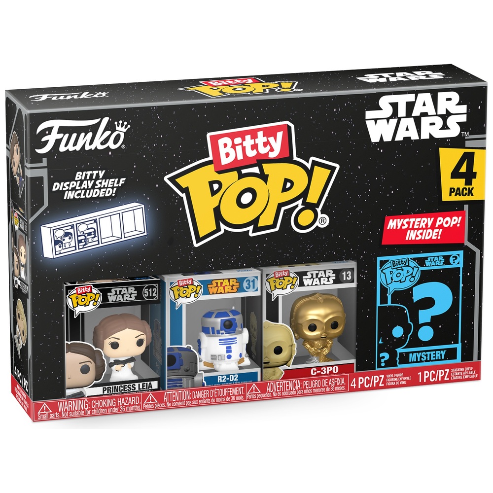 POP! Vinyl: Bitty POP Star Wars Prinzessin Leia 4er-Pack