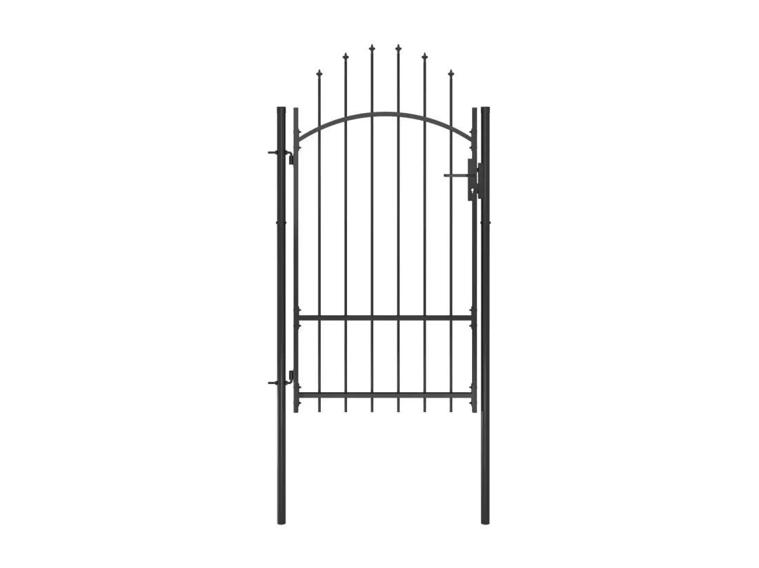 Portail de jardin Acier 1x2,2 m Noir