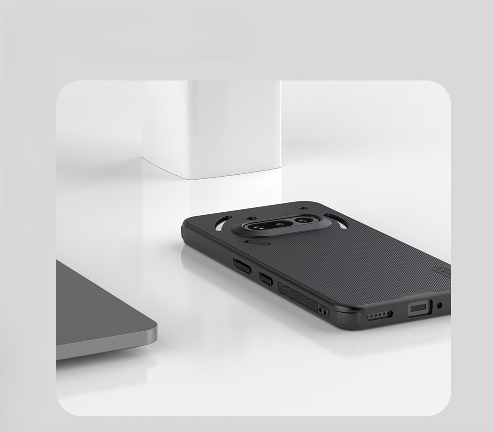 Nothing Phone (3a) Hardcase Schutzhülle Grip Design MagSafe-Modul - Schwarz