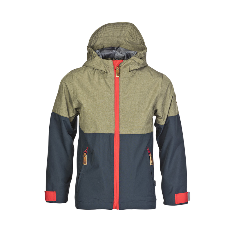 Kinder Puck Regenjacke ivy green melange