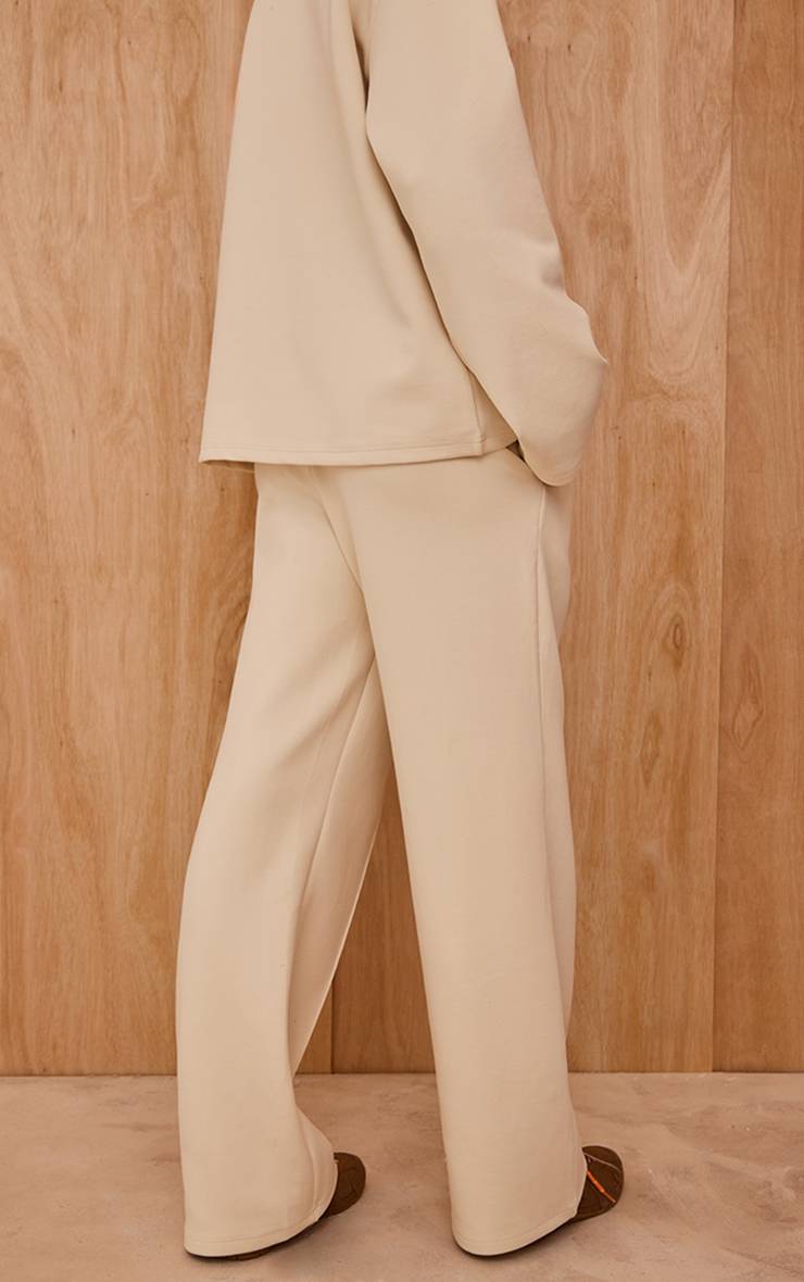 Butter Cream Pantalon De Jogging Droit En Jersey Interlock À Pinces