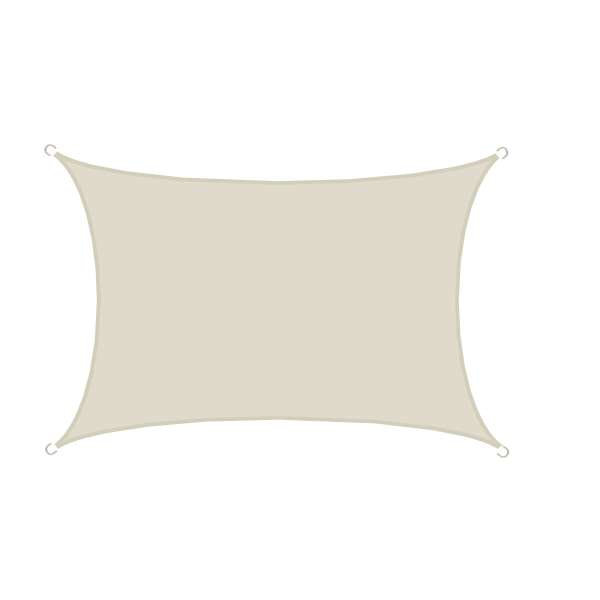 AMANKA 3x5 beige waterafstotende polyester schaduwdoek
