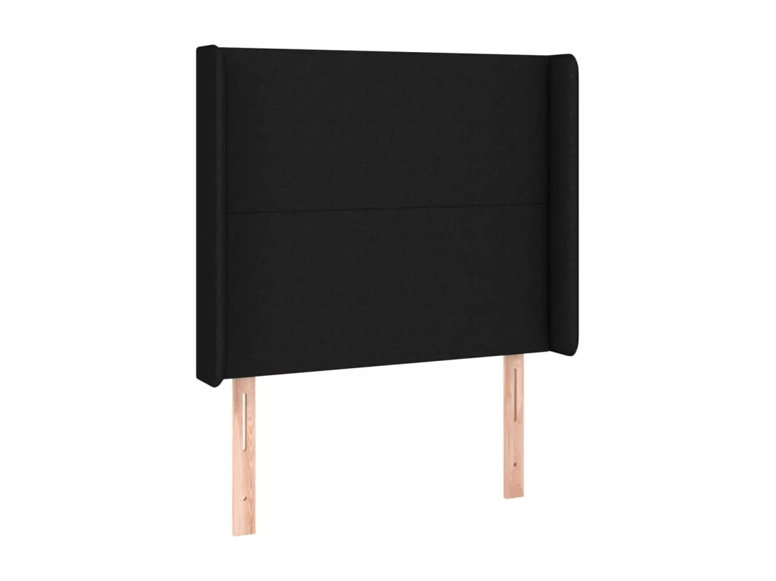 Sommier tapissier avec matelas et LED Noir 90x190 cm Tissu