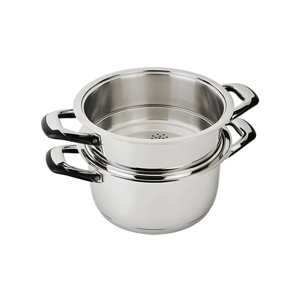 Lot faitout basse température et insert cuit vapeur 20cm Ecovitam