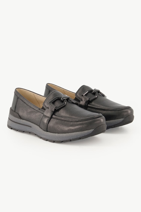 Caprice Leder-Slipper, Nappaleder, Spange, Weite H