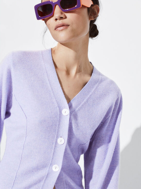 Cardigã de cashmere - Violeta