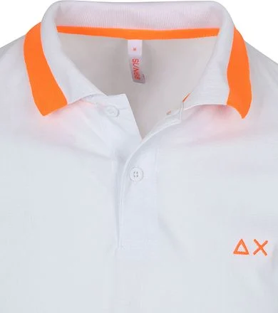 Sun68 Poloshirt Big Stripe Fluo Wit A35121-01 kopen