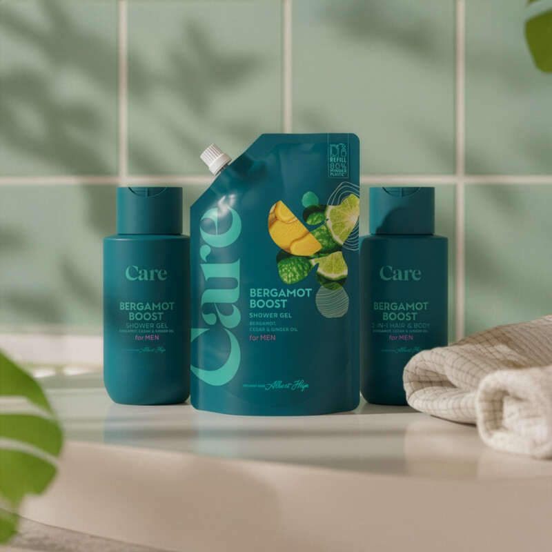 Care Bergamot boost shower gel refill