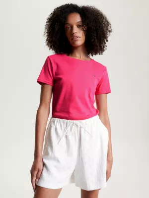 Camiseta de corte justo com listras bretãs