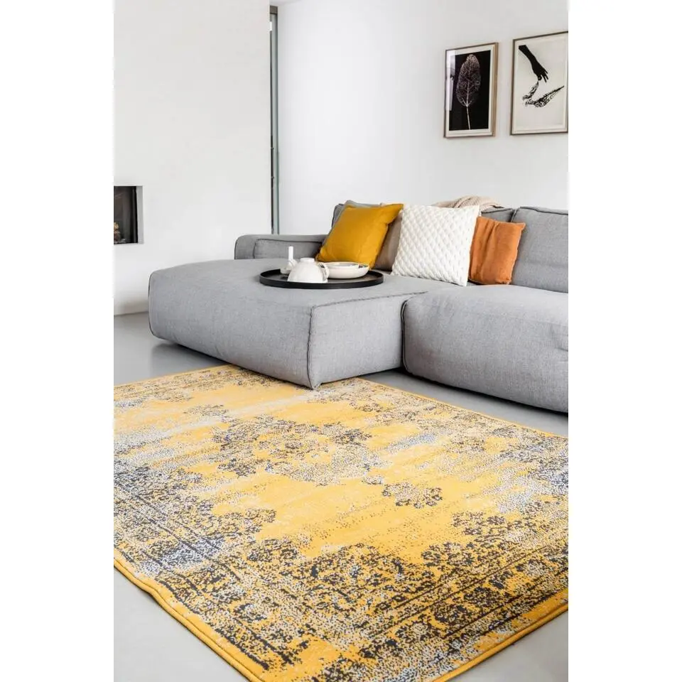 EVA Interior vintage Vloerkleed Bloom Geel - 270 x 185 cm