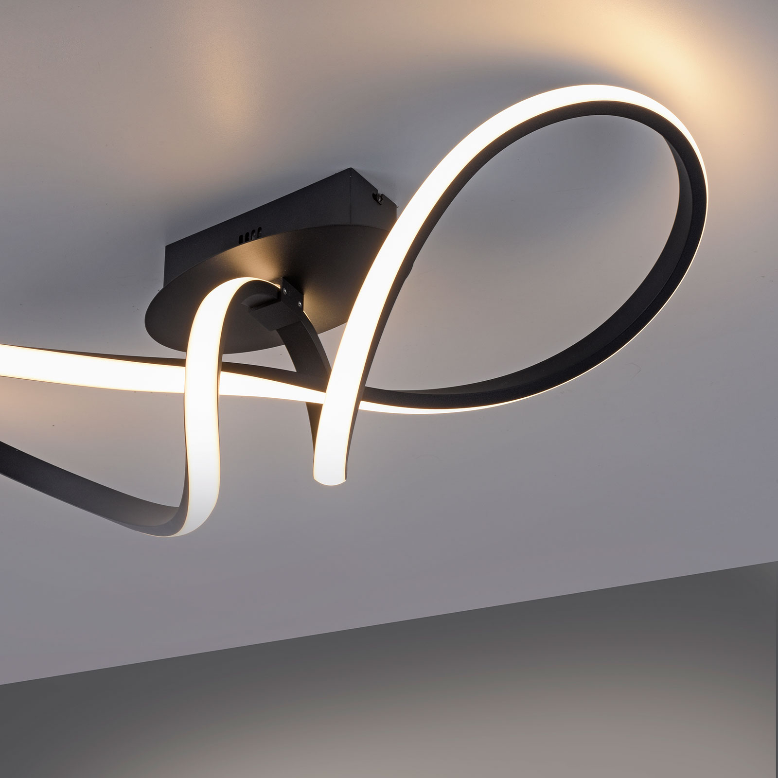 LED-Deckenleuchte - schwarz - 24,5 cm breit