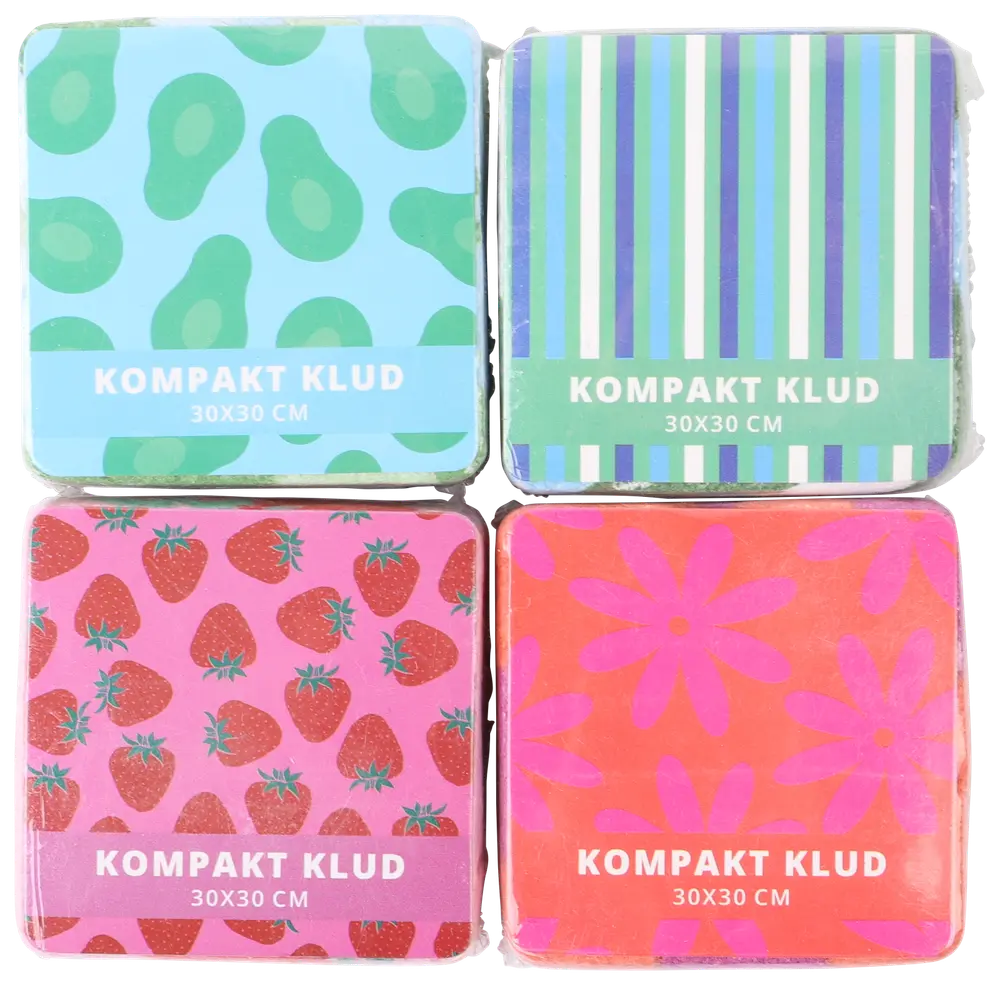 Komprimeret klud med print