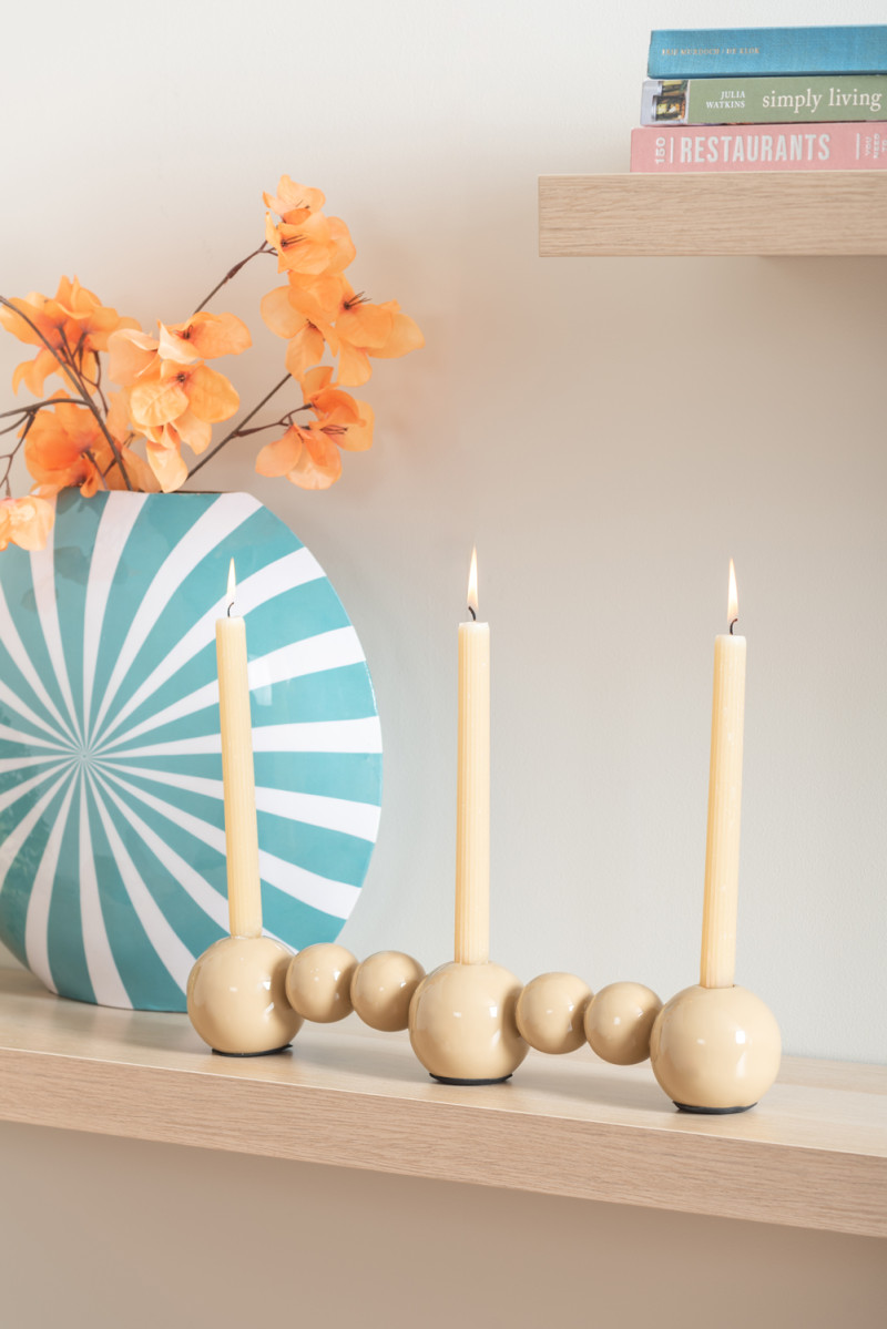 Candle Holder Bubbles Straight PT4200BK Black