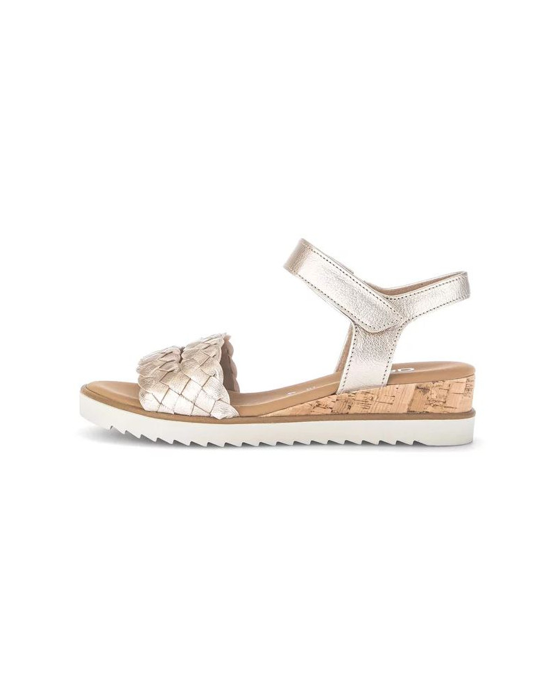 Gabor - flet sandal - Guld