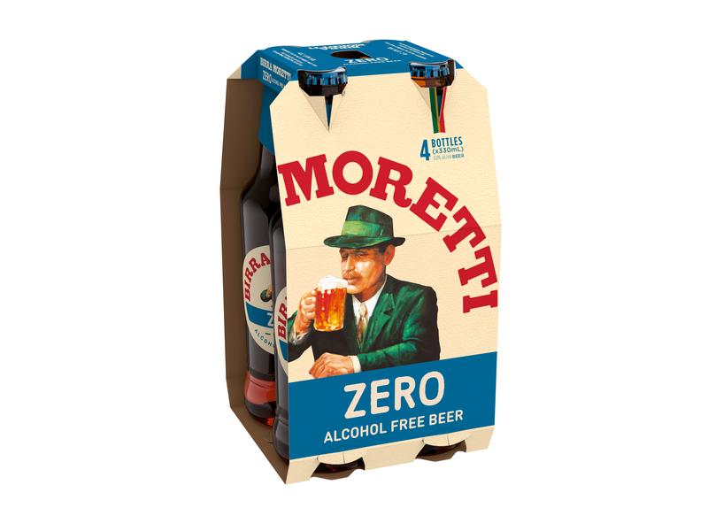 Birra Moretti Bier Zero 0.0% 4 x 0.33 l Alkoholfreies Lagerbier
