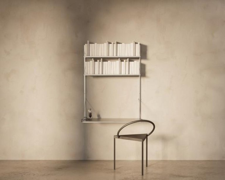 Frama Shelf Library H1084 Desk wandkast roestvrijstaal