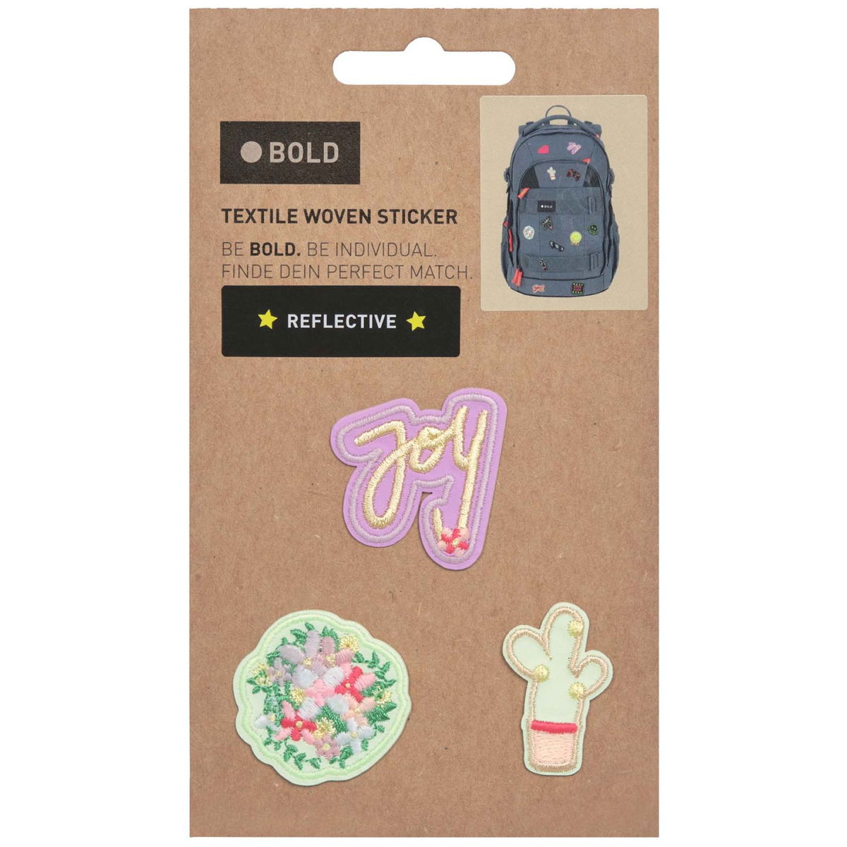 LässigLässig   Bold Textil Sticker Joy purple