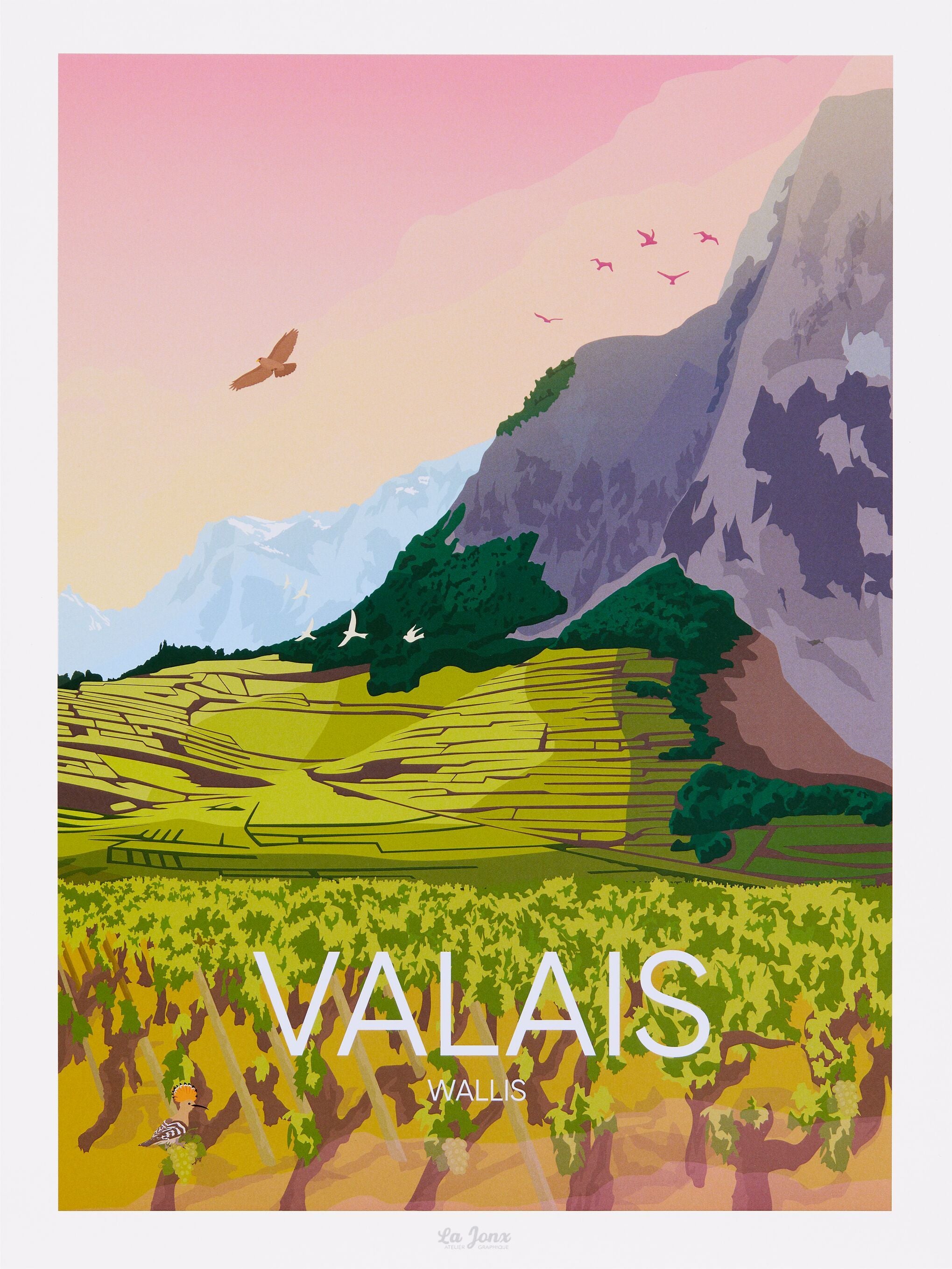 La Jonx VALAIS Poster - B: 30.0 cm x T: 0.1 cm x H: 40.0 cm