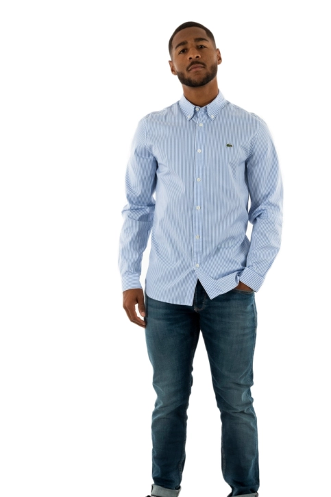 Chemise lacoste ch2936 f6z blanc/panorama