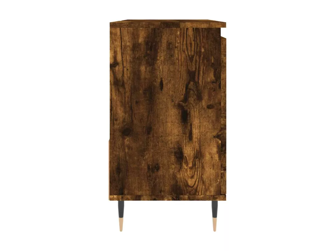 Armoire de bain chêne fumé 65x33x60 cm bois d'ingénierie