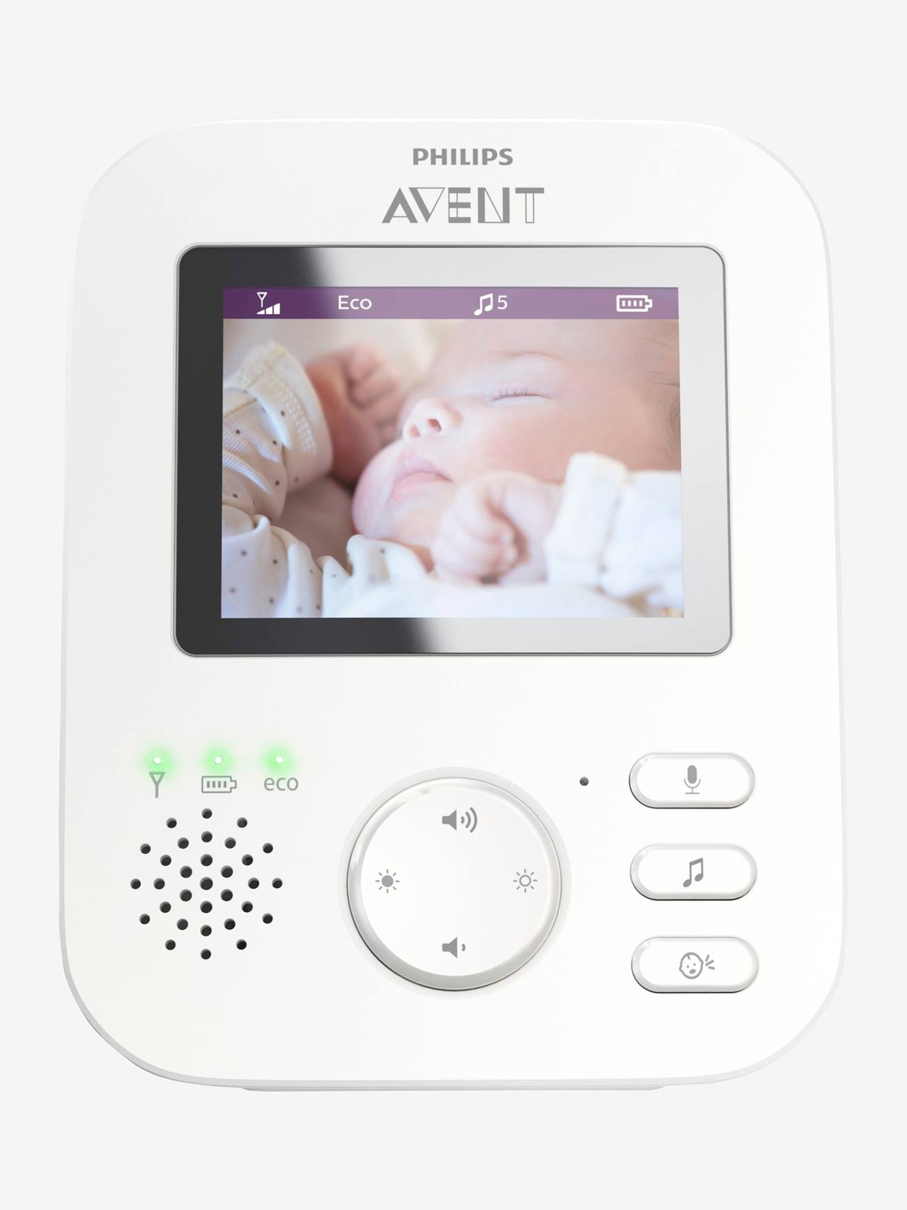 Monitor de vídeo digital para bebês Philips AVENT FHSS SCD835, azul claro liso