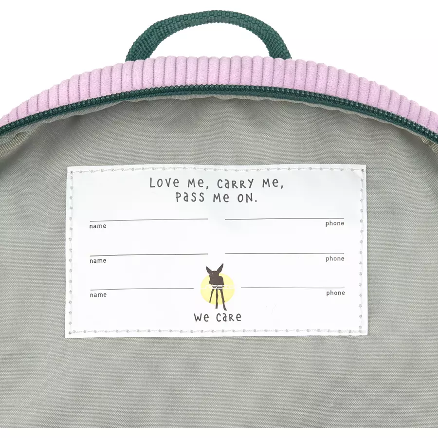 LÄSSIG Kindergartenrucksack Cord Little Gang - Regenbogen, Lila