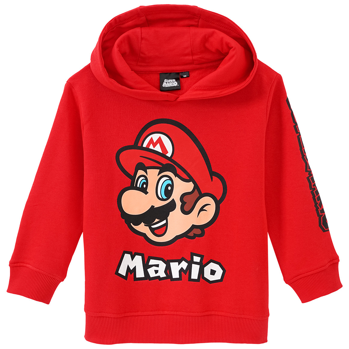 Topolino Super Mario Hoodie mit Print rot