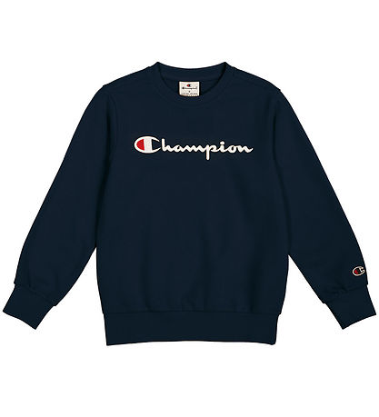 Champion Sweatshirt - Rundhalsausschnitt - Navy m. Logo