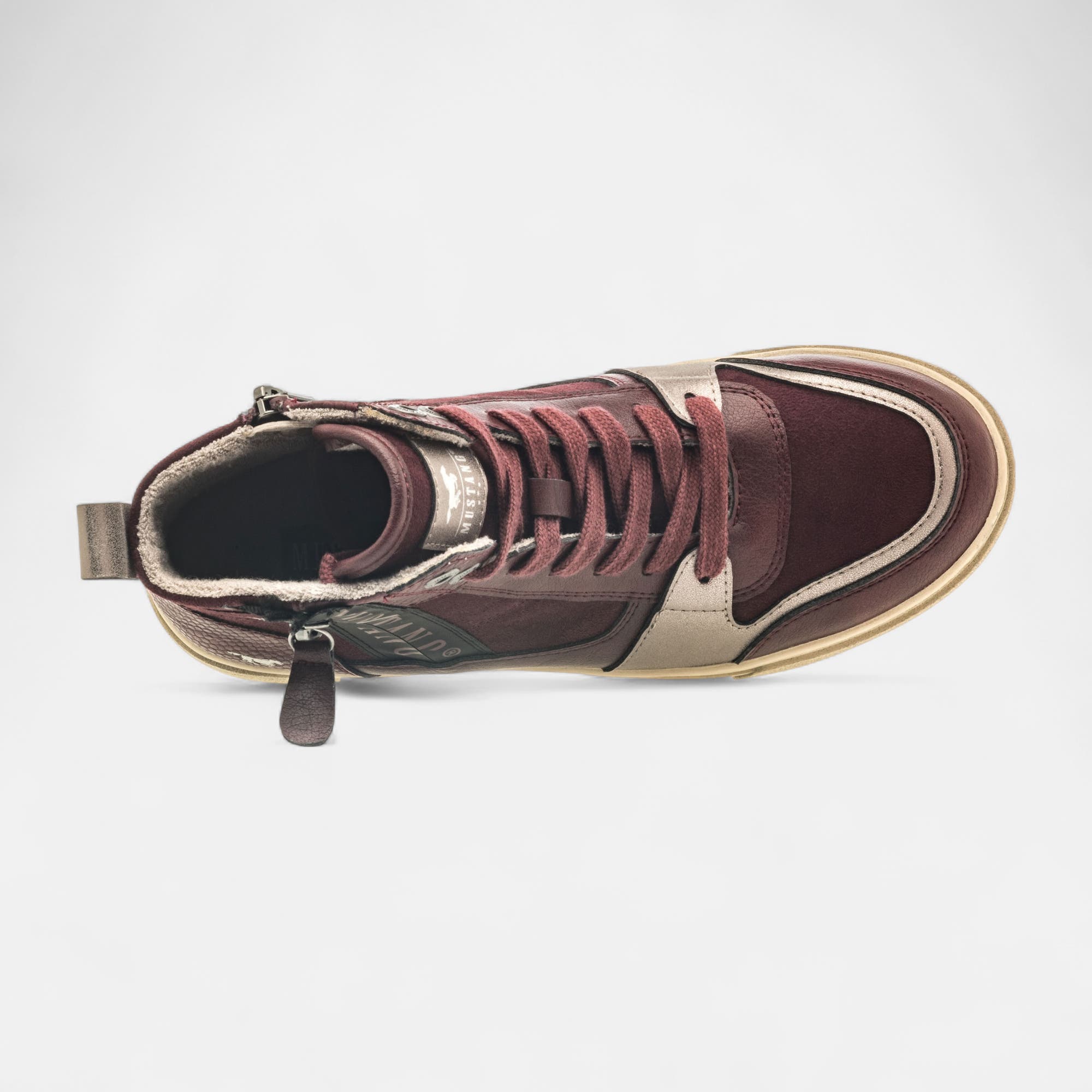Baskets hautes Femme bordeaux
