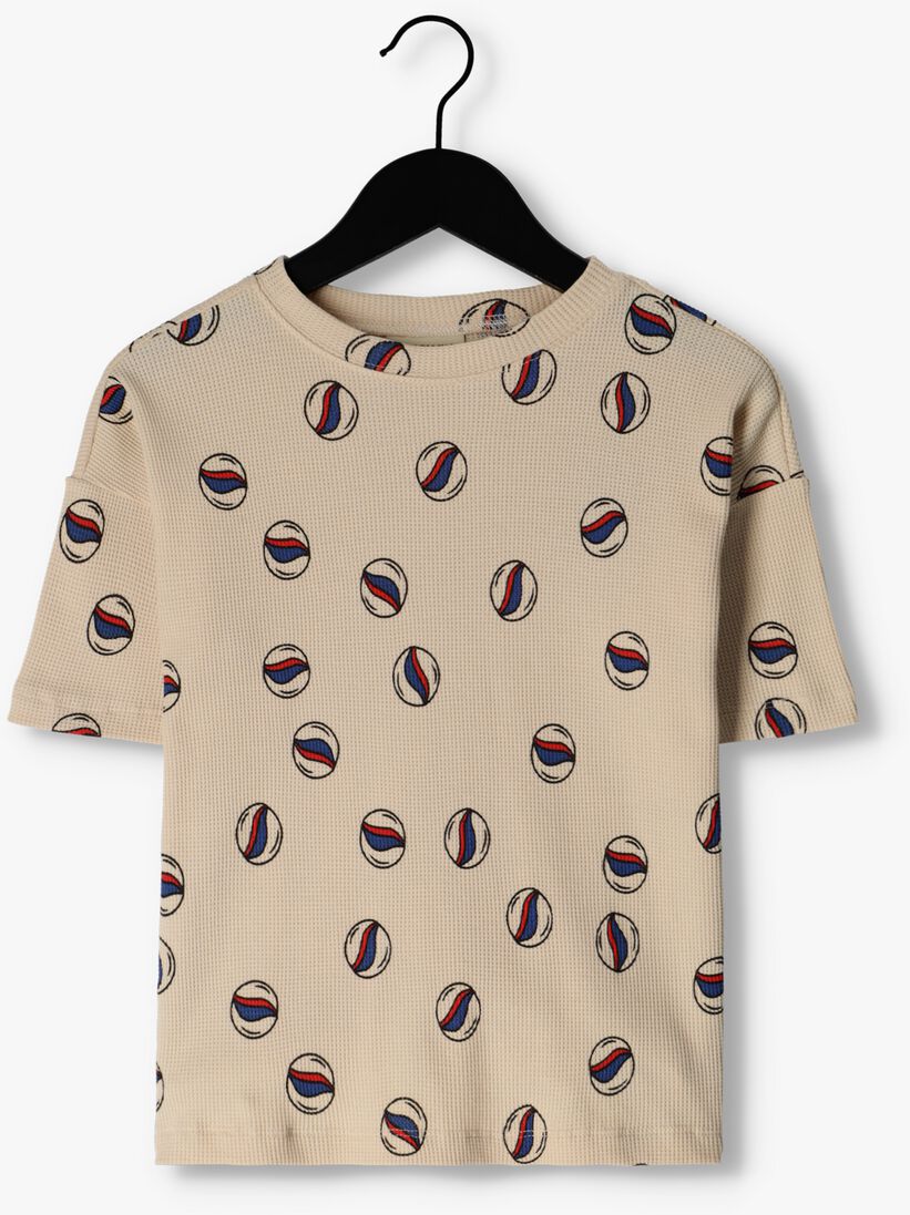 CARLIJNQ beige carlijnq t-shirt marbles - t-shirt oversized