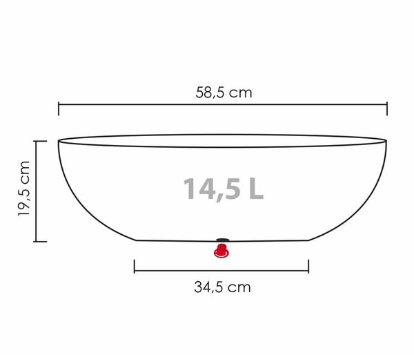 Scheurich Kunststoff-Topf Barceo Jard, oval,