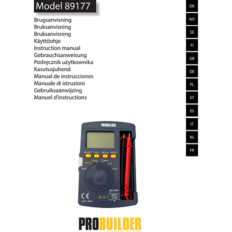 Probuilder digitalt multimeter