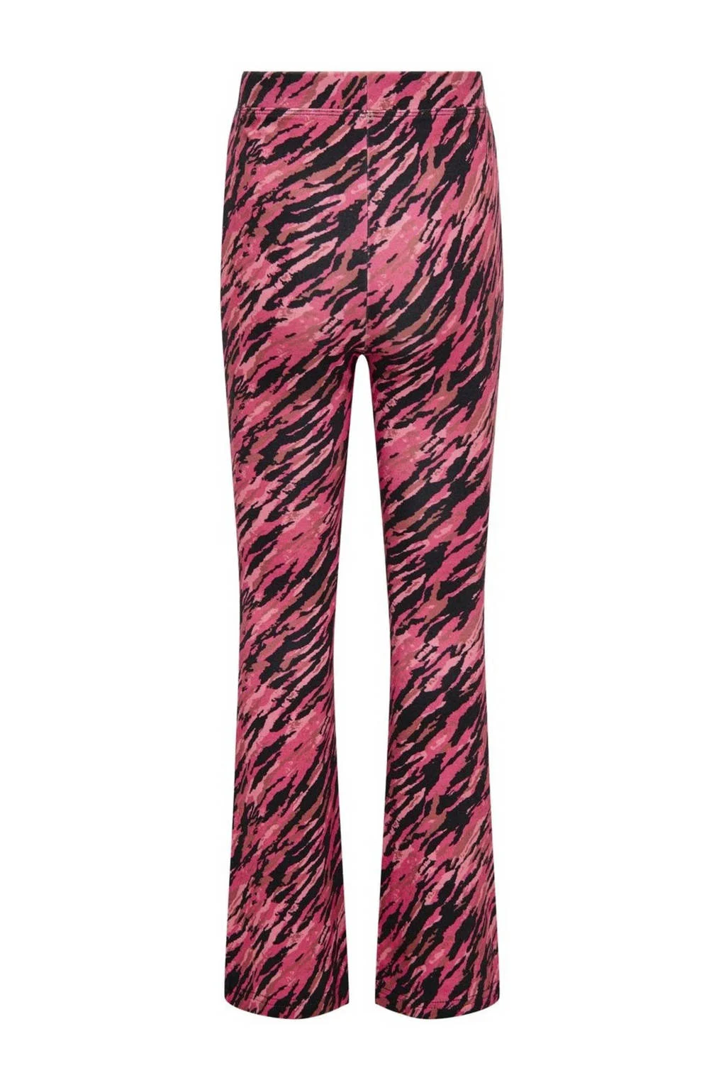 ONLY flared broek KOGPAIGE met all over print donkerroze/zwart