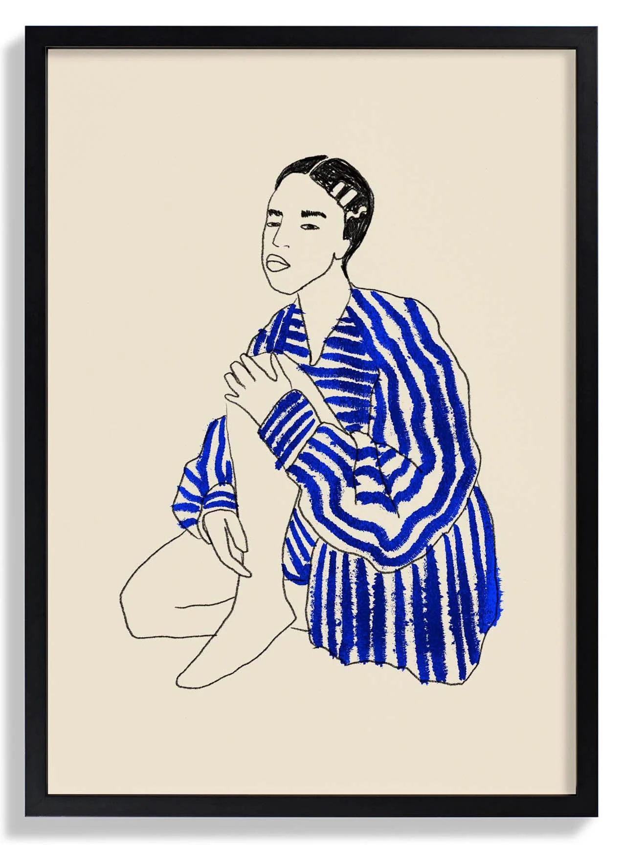 Girl Chill Stripe Blue Shirt