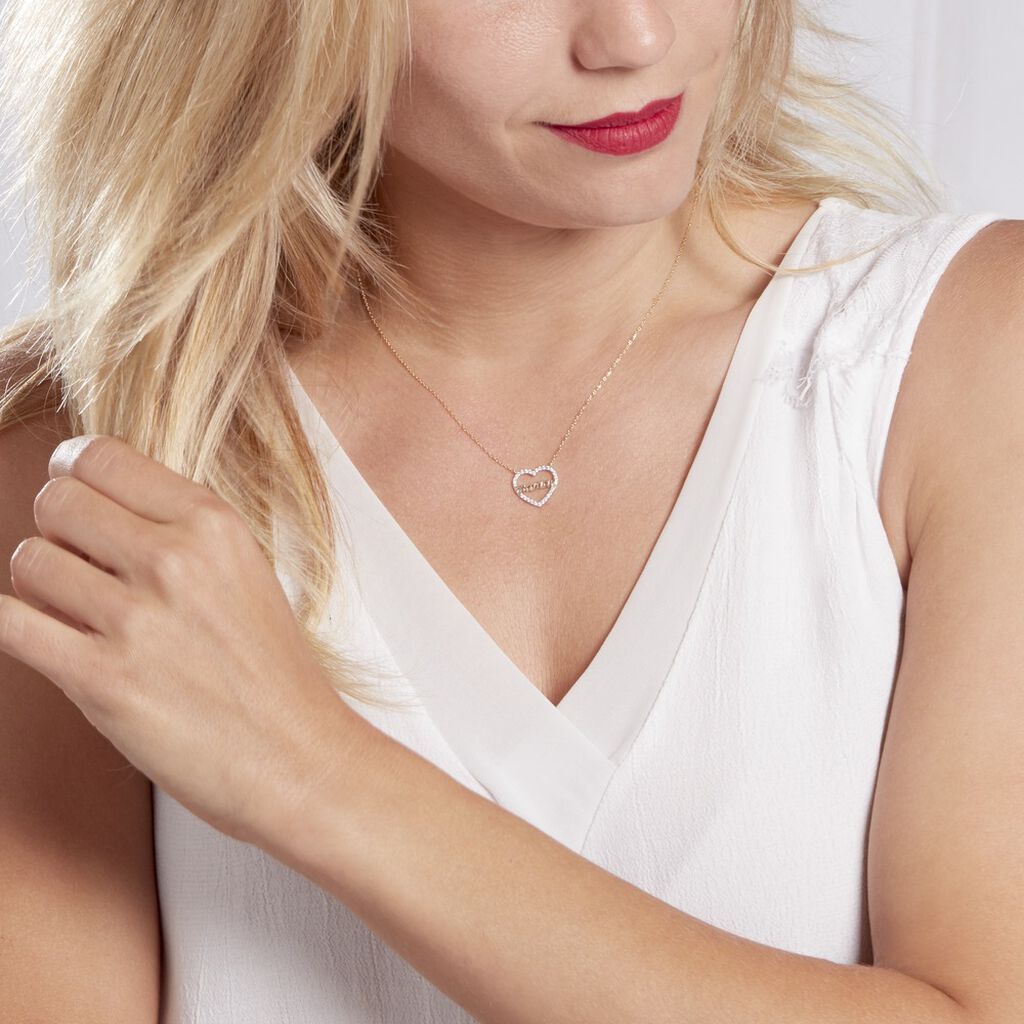 Collier Gyula Or Jaune Oxyde De Zirconium
