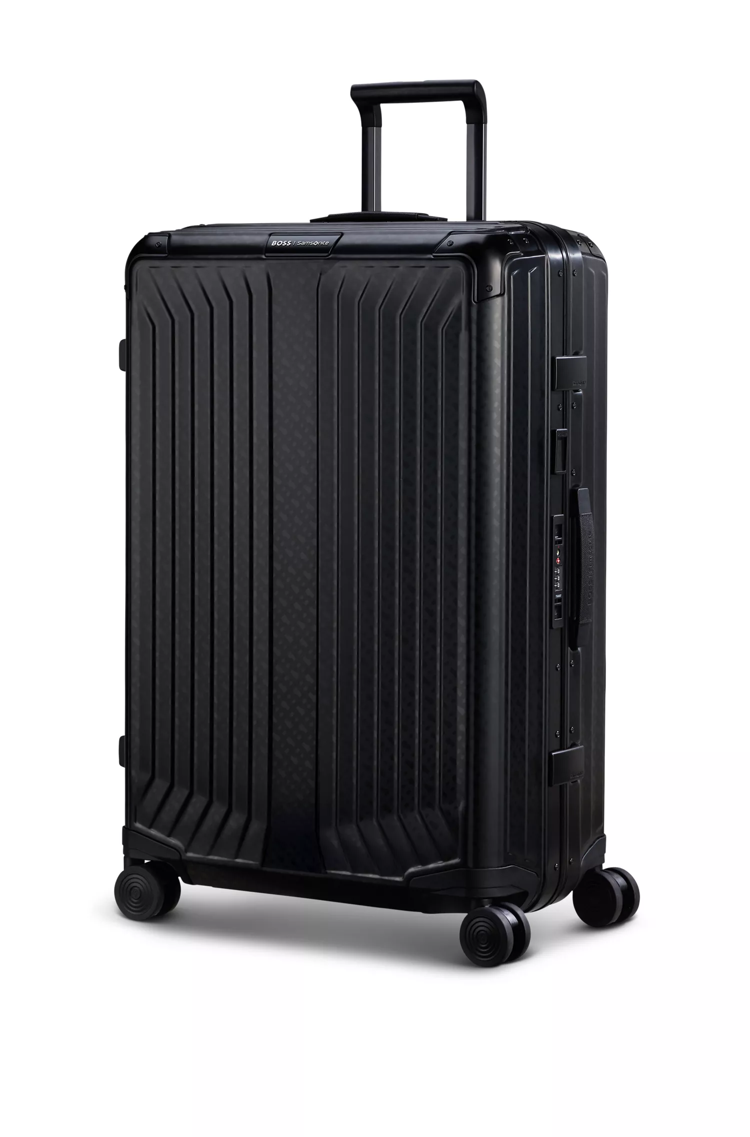 BOSS Black-BOSS | Mala de viagem Samsonite em alumínio anodizado com monogramas