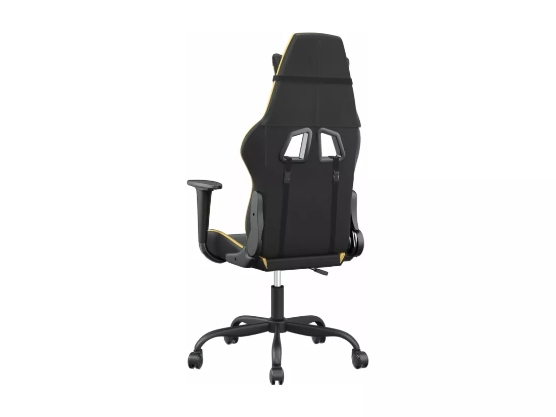 Chaise de jeu de massage Noir et doré Similicuir
