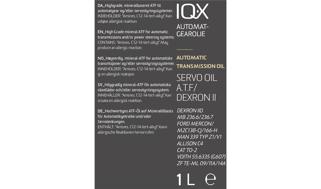 IQ-X Automatgear/Servoolie Dexron II 1L.