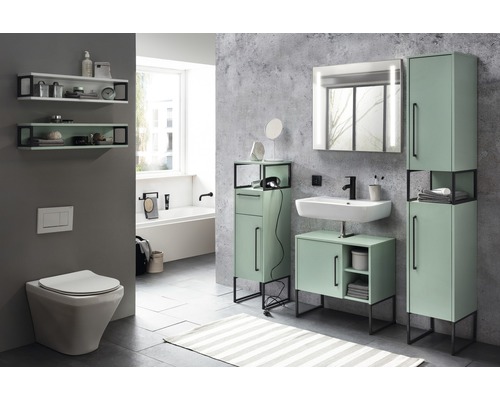 Wandplank van Möbelpartner Limone, BxHxD 70x16,2x16,1 cm, mint
