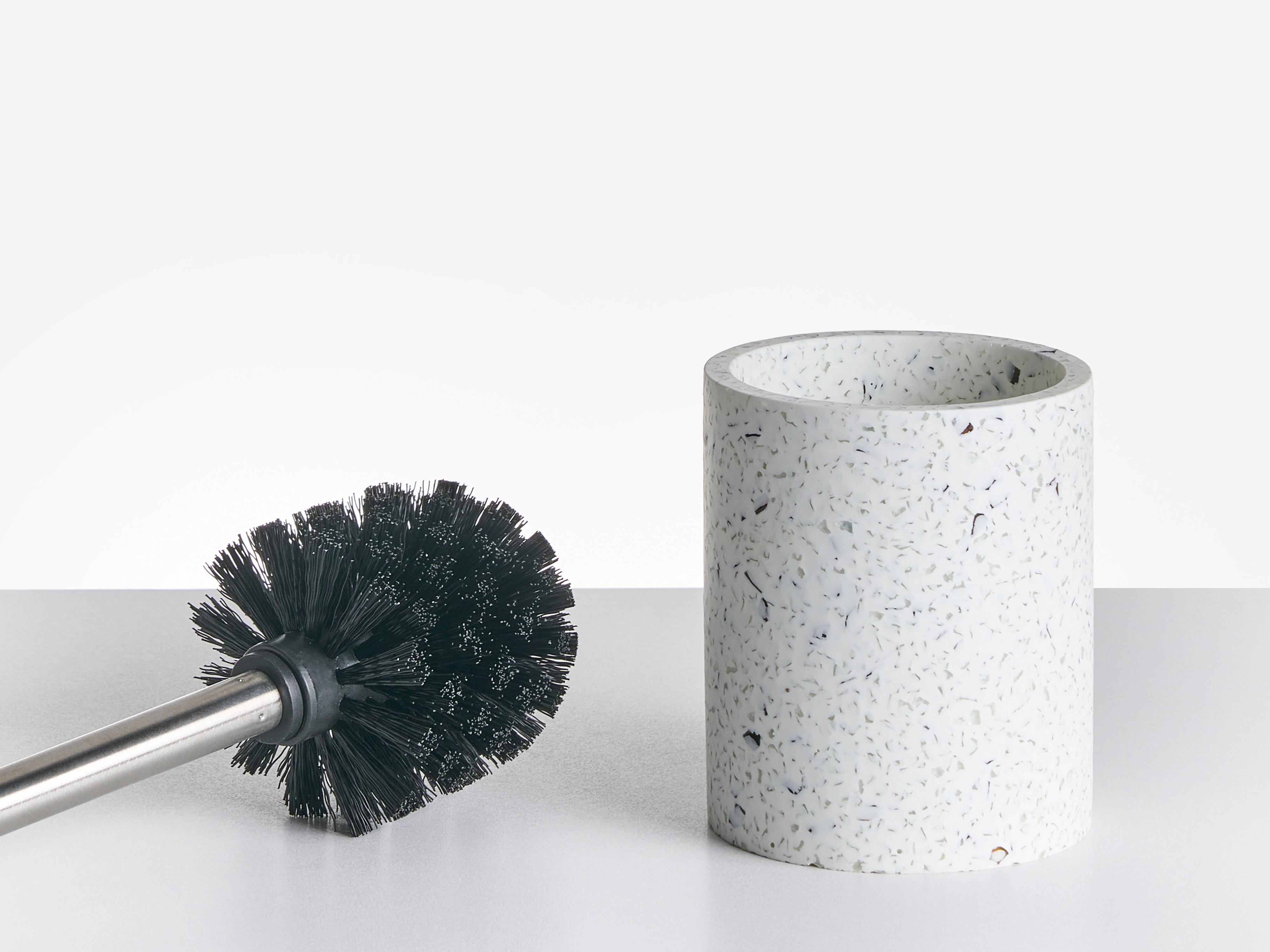 5-delige badkameraccessoireset PERENE Wit terrazzo