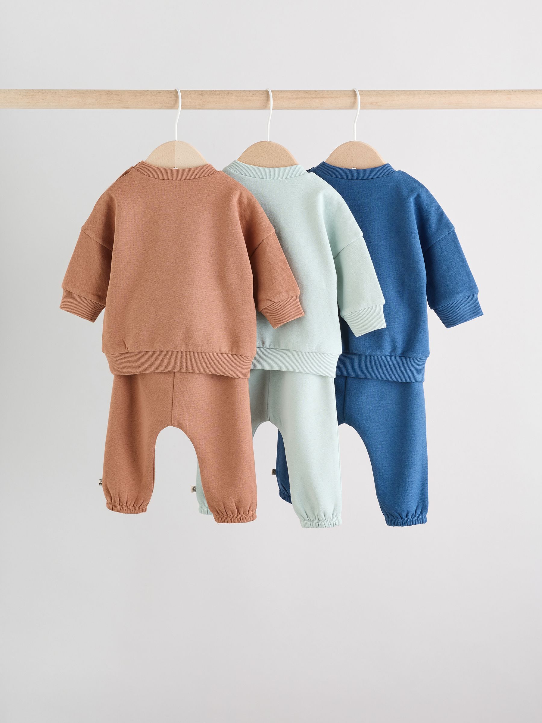 Mineraalkleurig - Baby Sweatshirt en Joggingbroeken Set 6 stuks (0mnd-3jaar)
