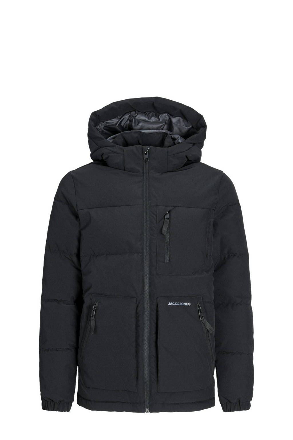 JACK & JONES gewatteerde winterjas JJEOTTO zwart