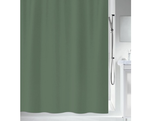 Spirella Primo douchegordijn, textiel polyester (PES), 180 x 200 cm, donkergroen