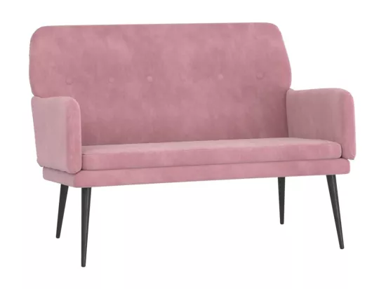 Banc Rose 108x79x79 cm Velours
